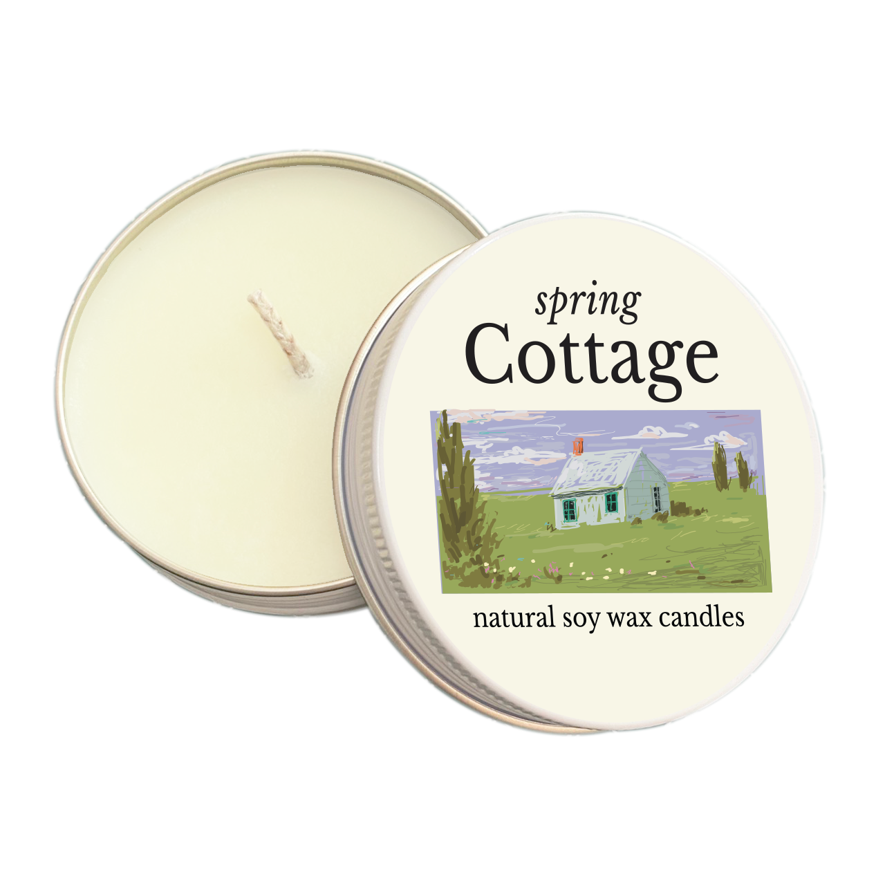 Spring cottage soy candles