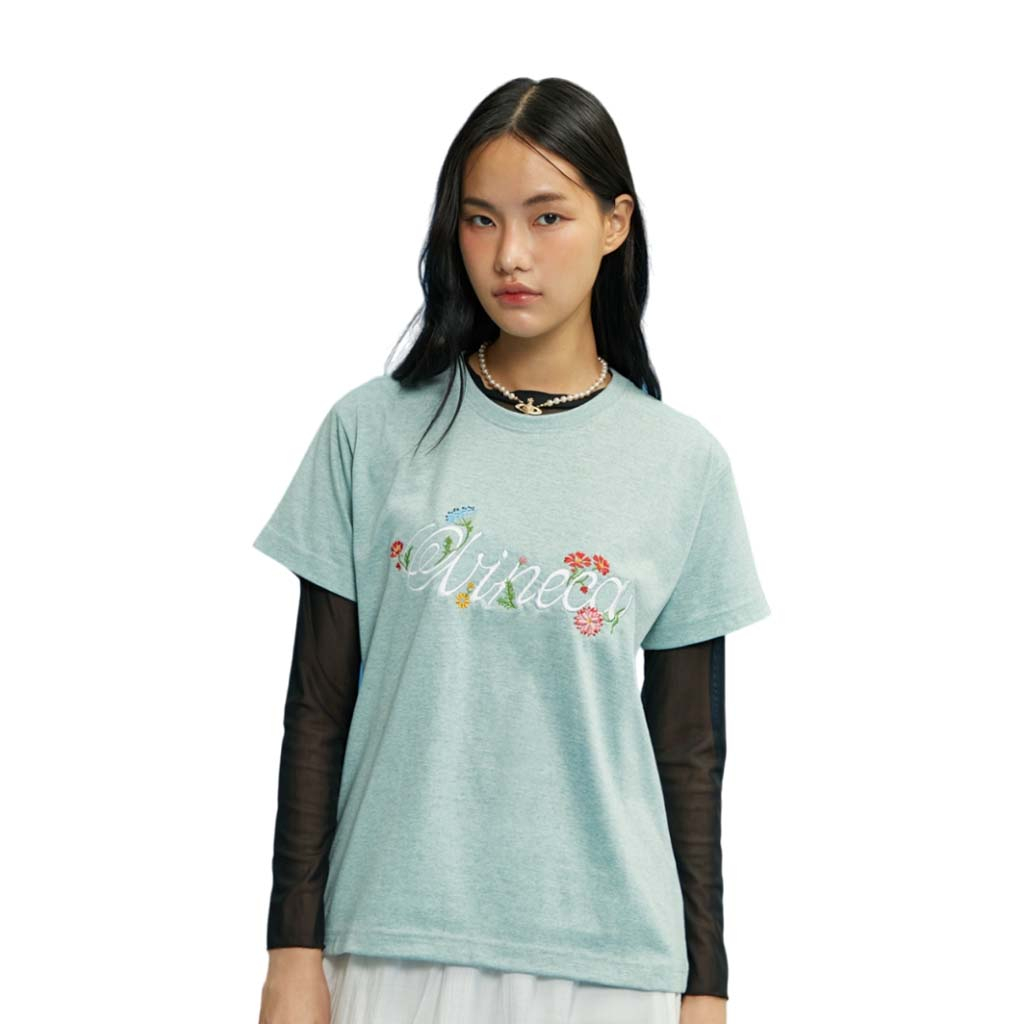 Vineca Floral Tee (Mint Green)
