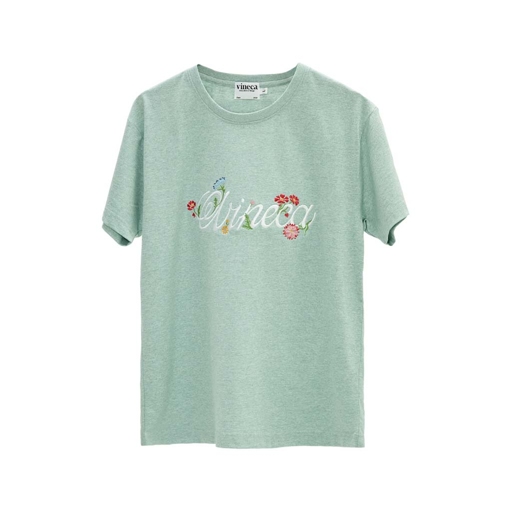 Vineca Floral Tee (Mint Green)