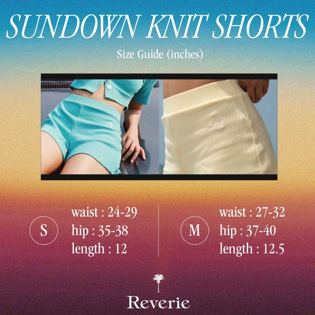 Sundown Knit Shorts (Turquiose)