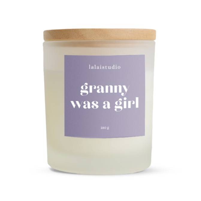 "Granny was a Girl" Candle (180g.)